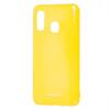 Силиконов калъф / гръб / Molan Cano Glossy Jelly Case за Samsung Galaxy A20s - жълт / гланц / брокат