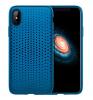 Луксозен силиконов калъф / гръб / TPU ROCK DOT Series за Apple iPhone X - син