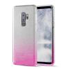 Силиконов калъф / гръб / TPU за Samsung Galaxy S9 Plus G965 - преливащ / сребристо и розово / брокат