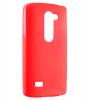 Ултра тънък силиконов калъф / гръб / TPU Ultra Thin Candy Case за LG Leon C40 - червен / брокат