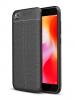 Луксозен силиконов калъф / гръб / TPU за Xiaomi Redmi GO - черен / имитиращ кожа