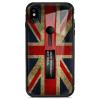 Луксозен гръб с подвижен пръстен/държач за Apple iPhone XS Max - Retro British Flag