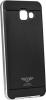 Луксозен твърд гръб за Samsung Galaxy A5 2016 A510 - черен / сребрист кант / Carbon