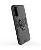 Силиконов гръб TPU кейс Ring Armor Case с твърда част за Samsung Galaxy S22 5G - черен