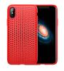 Луксозен силиконов калъф / гръб / TPU ROCK DOT Series за Apple iPhone X - червен