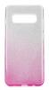 Силиконов калъф / гръб / TPU за Samsung Galaxy S10 Plus - преливащ / сребристо и розово / брокат