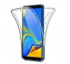 Tвърд гръб 360° със силиконова част за Samsung Galaxy S21 - прозрачен