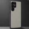 Луксозен гръб / кейс / X-Level Duke Magnet Series с безжично зареждане MagSafe за Samsung Galaxy S25 Ultra - сив