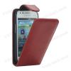 Кожен калъф Flip тефтер за Samsung Galaxy S Duos S7562 / Samsung Galaxy S Duos 2 S7582 - червен