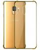 Оригинален твърд гръб Clear Cover EF-QG960 за Samsung Galaxy S9 G960 - прозрачен със златист кант