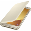 Оригинален калъф Flip Wallet Cover EF-WJ530CFEGWW за Samsung Galaxy J5 2017 J530 - златист