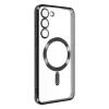 Силиконов калъф / гръб / Clear Case с безжично зареждане MagSafe кейс за Samsung Galaxy A37 - прозрачен кейс с протектори за камерите черен кант