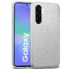 Силиконов калъф / гръб / кейс за Samsung Galaxy A37 - сребрист / брокат