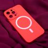 Силиконов калъф / гръб / кейс / Case MagSafe за Apple iPhone 14 Pro (6.1) - червен