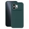 Силиконов калъф / кейс за Honor 600 - Тъмнозелен гръб със защита за камерата