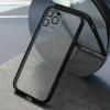 Твърд гръб със силиконов кант за iPhone 14 - прозрачен кейс със защита за камерата
