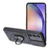 Удароустойчив гръб TPU кейс Slide Camera Case Magnetic Finger Ring Car Holder за Samsung Galaxy A54 5G - черен