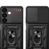 Силиконов твърд кейс Defender Slide за Samsung S26 FE - Черен