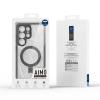 Силиконов твърд кейс Dux Ducis AIMO с Magsafe за Samsung Galaxy S25 Ultra - прозрачен гръб с черен кант