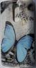 Силиконов калъф / гръб / TPU за LG L Bello D331 - сив / синя пеперуда