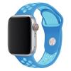 Силиконова каишка на дупки за Apple Watch 42мм / 44мм - синя