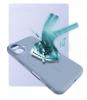 Луксозен гръб / кейс / Smooth Guard Silicone Case с безжично зареждане MagSafe за Apple iPhone 16 (6.1) - сиво-син