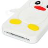 Силиконов предпазен гръб TPU 3D за Apple iPhone 4 / 4S - бял пингвин