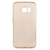 Луксозен силиконов калъф ROCK Slim Jacket Ultra Thin Case за Samsung Galaxy S6 Edge G925 - прозрачен / златист