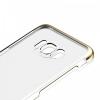Оригинален твърд гръб Baseus Glitter Case за Samsung Galaxy S8 G950 - прозрачен / златист кант