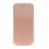 Луксозен кожен калъф Flip тефтер със стойка OPEN за Huawei Y6 2018 / Honor 7A - Rose Gold / гланц