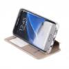 Луксозен калъф Flip тефтер със стойка S-View G-CASE за Samsung Galaxy S7 G930 - златист