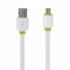 Оригинален USB кабел LDNIO Micro USB Cable LS-05 за Samsung, LG, HTC, Sony, Lenovo и други - бяло и зелено / 1 метър