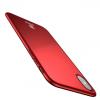 Луксозен твърд гръб Baseus Thin Case за Apple iPhone X - червен