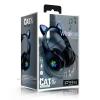 Стерео LED слушалки Bluetooth Cat Ear / Wireless Headphones / безжични LED слушалки Cat Ear P33M - черни / котешки лапички