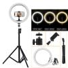 LED ринг лампа 32cm/12" с трипод / Осветление за грим ,TikTok, streaming,vlogging, video chat - черна