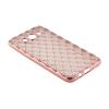 Силиконов калъф / гръб / TPU 3D за Samsung Galaxy J3 / Galaxy J3 2016 J320 - прозрачен с розов кант / ромб
