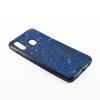 Луксозен силиконов калъф / гръб / TPU Sparking Case за Samsung Galaxy A40 - син брокат / черен кант