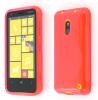 Силиконов гръб / калъф / ТПУ S-Line за Nokia Lumia 620 - червен