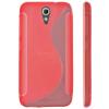 Силиконов калъф / гръб / TPU S-Line за HTC Desire 620 - червен