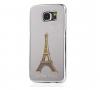 Луксозен твърд гръб / капак / 3D за Samsung Galaxy S6 G920 - La Tour Eiffel / сребрист