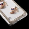 Луксозен твърд гръб / капак / 3D с камъни за Samsung G900 Galaxy S5 - прозрачен / цветни обувки