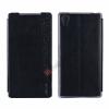 Луксозен кожен калъф Flip тефтер USAMS Merry Series със стойка за Sony Xperia Z2 - черен