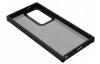 Луксозен гръб / кейс / Crystal Black Case за Samsung Galaxy S24 Ultra - черен мат / сив кант