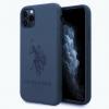 Оригинален силиконов гръб U.S. POLO ASSN. за Apple iPhone 12 Pro Max 6.7" - син