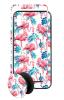 Луксозен твърд гръб 3in1 със стъклен протектор и Popsocket за Apple iPhone 6 / iPhone 6S - фламингота