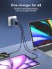 Зарядно устройство LDNIO Q7 GaN 65W с USB-C USB-A и USB Type-C към USB Type-C кабел