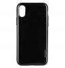 Луксозен силиконов калъф / гръб / TPU X-Level Thin Black Antislip Case за Apple iPhone XR - черен