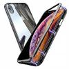 Магнитен калъф Bumper Case 360° FULL за Apple iPhone XR - прозрачен / черна рамка