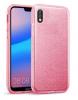 Силиконов калъф / гръб / TPU за Samsung Galaxy A10 - розов / брокат