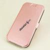 Кожен калъф Flip тефтер със стойка за Huawei Y7 2018 / Y7 2018 Prime - Rose Gold / Flexi